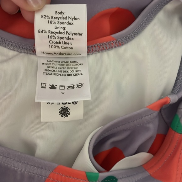 Hanna Andersson One-Piece Ruffle Strap Swimsuit - Picture 8 of 8